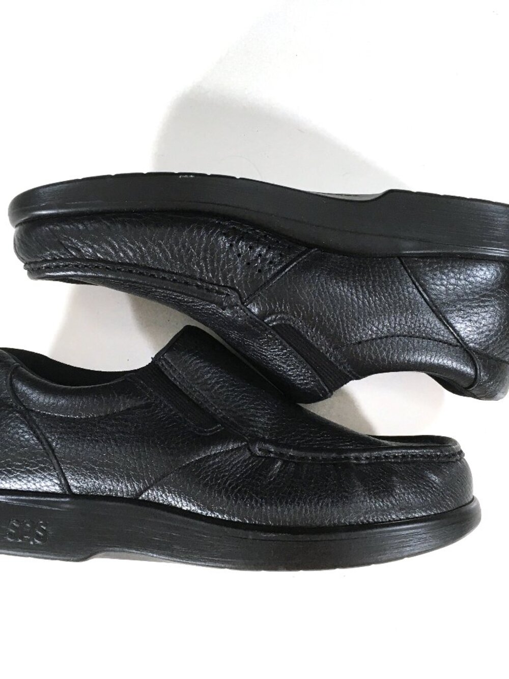 SAS Side Gore Slip On Shoes Mens Size 11 WW Wide Black Leather - Picture 2 of 9
